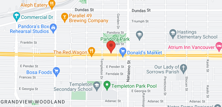 map of 2263 E HASTINGS STREET